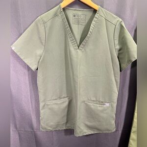 FIGS Scrubs Casma Top M Yola Womens Moss Green Medical